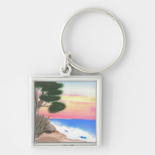 Strand Szene - Schlüsselanhänger (Vorne)