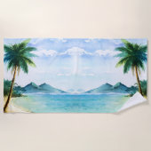 Strand Szene Strandtuch (Vorderseite)