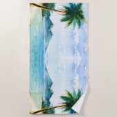 Strand Szene Strandtuch (Vorderseite)