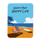 Strand-Szene, Surfbrett, Stuhl, Ozean Magnet (Vertikal)