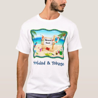 Strand-Szene Trinidad und Tobagos Maracas T-Shirt