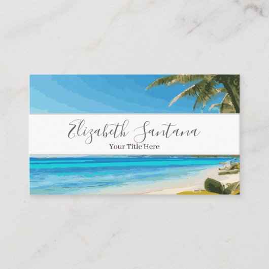 Strand Szene Visitenkarte (Vorderseite)