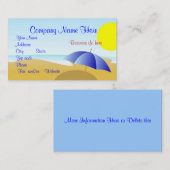 Strand-Szene Visitenkarte (Vorne/Hinten)