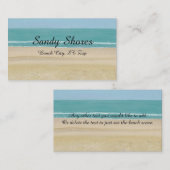 Strand-Szenen-Minimalistische Geschäfts-Karten Visitenkarte (Vorne/Hinten)