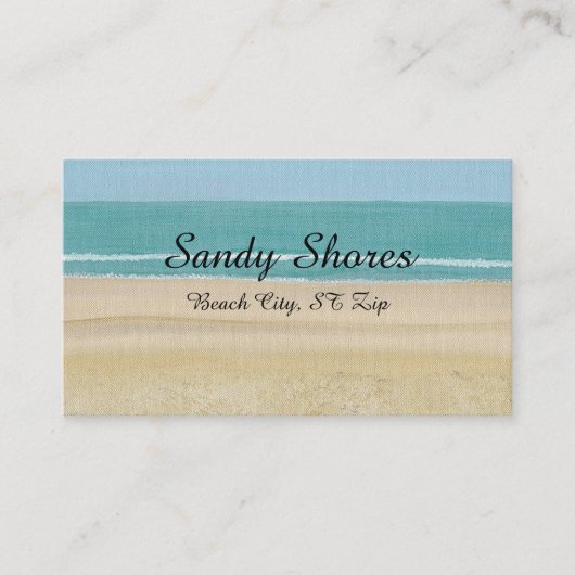 Strand-Szenen-Minimalistische Geschäfts-Karten Visitenkarte (Vorderseite)
