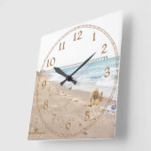 Strand-Tag Quadratische Wanduhr (Winkel)