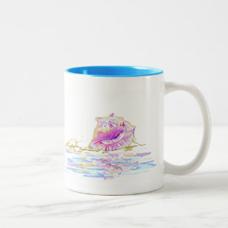 Strand-Tageskaffee-Tasse Zweifarbige Tasse