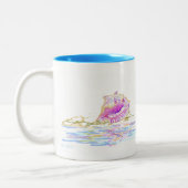 Strand-Tageskaffee-Tasse Zweifarbige Tasse (Links)