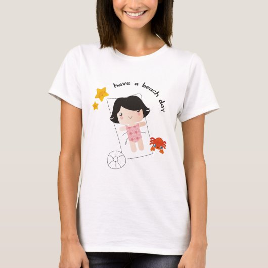 Strand-Tagesspaghetti-Spitze T-Shirt (Vorderseite)