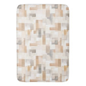 Strand Tan Neutral Geomer Square Badematte (Vorderseite Vertikal)