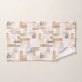 Strand Tan Neutral Geomer Square Badhandtuch Set (Handtuch)