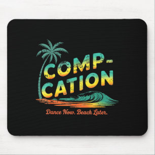 Strand-Tanzveranstaltung später Vintage-Sommer Mousepad