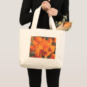 Strand-Tasche, CA-Mohnblumen # 3484 Jumbo Stoffbeutel (Vorderseite (Produkt))