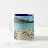 Strand-Tasse Tahitis Bora Bora Zweifarbige Tasse (Vorderseite Links)
