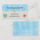 Strand-Telefonkarten/Visitenkarten (#BUS 009) Telefonnummerkarte (Vorne/Hinten)