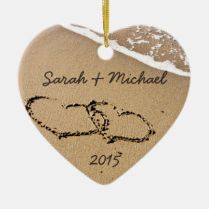 Strand-Thema-erste Weihnachtsverzierung Keramik Ornament