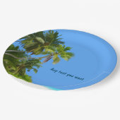 Strand-Thema-Party-Teller Pappteller (Schrägansicht)