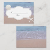 Strand Thema Sand Dollar & Starfish Hochzeitssitze Platzkarte (Vorne/Hinten)