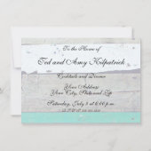 Strand-Thema Seestern-Hochzeit Rustikal Einladung (Rückseite)
