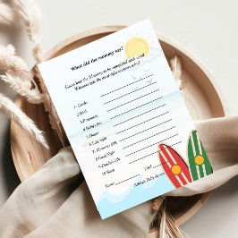 Strand Thema Was hat die Mutter gesagt Baby Dusche