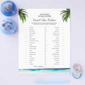 Strand Thema würde sie eher Brautparty-Spiel Flyer (Einzeln)