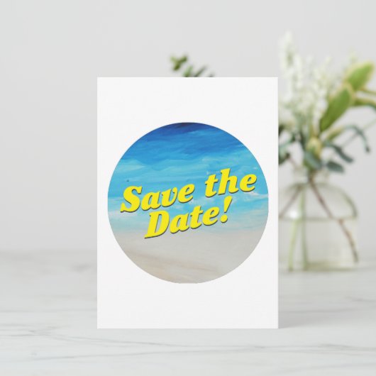 Strand-Themed Party Einladung (Stehend Vorderseite)