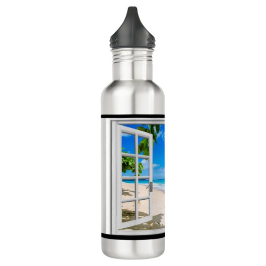 Strand-Themed personalisierte Wasser-Flasche Edelstahlflasche (Links)