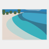Strand-Themen-Party Geschenkpapier Set (Vorderseite 3)