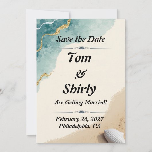 Strand-Themen-Save-the-Date-Karten Save The Date (Vorderseite)