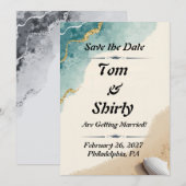 Strand-Themen-Save-the-Date-Karten Save The Date (Vorne/Hinten)