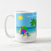 Strand-themenorientierte Hochzeits-Geschenke 2 Kaffeetasse (Links)