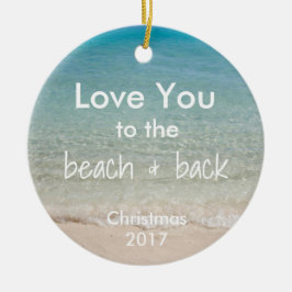 Strand-themenorientierte Verzierung mit Zitat Keramik Ornament