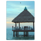 Strand Tiki Hütte Klemmbrett (Rückseite)