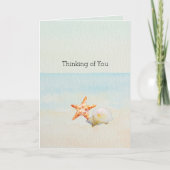 Strand Tropical mit Starfish und Conch    Karte (Vorderseite)