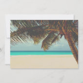 Strand, Tropical, Palm Wedding Das Datum speichern Save The Date (Rückseite)
