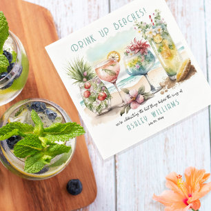 Strand Tropical Themen-Cocktails Junggesellinnenab Serviette