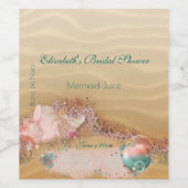 Strand, tropisch, Bestimmungsort, Weine für Hochze Weinetikett (Einzelnes Label)