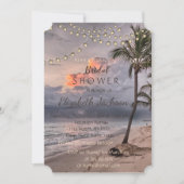 Strand tropisch, Palm Brautparty Einladung (Vorderseite)