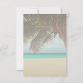 Strand tropisch, Palm Empfang Einladung (Rückseite)