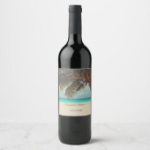 Strand tropisch, Palm Weinetikett (Vorderseite)