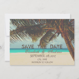 Strand, Tropisch, Palme  Hochzeit Termin vormerken Save The Date