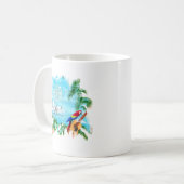 Strand-tropische Musik Kaffeetasse (Vorderseite Links)