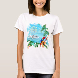 Strand-tropische Musik T-Shirt