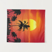 Strand-tropische Wandteppich (Vorderseite (Horizontal))