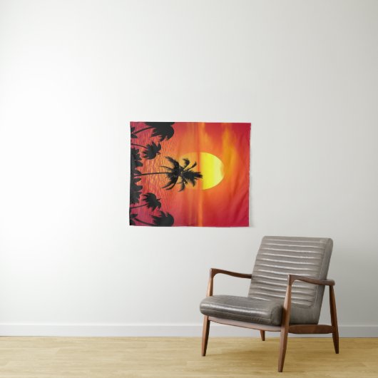 Strand-tropische Wandteppich (Beispiel (Horizontal))