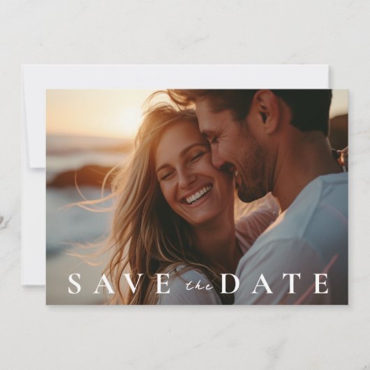 Strand tropische Wasserfarbe Save The Date (Vorderseite)