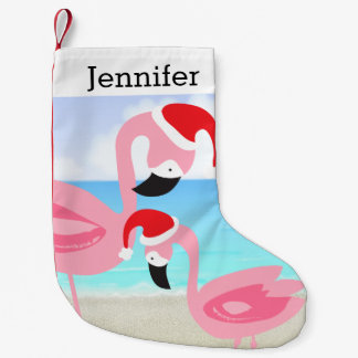 Strand-tropische Weihnachtsflamingo-Vögel Kleiner Weihnachtsstrumpf