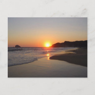 Strand Tropischer Sonnenuntergang Postkarte