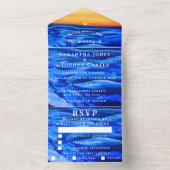 Strand Tropischer Sonnenuntergang Zielort Ozeanwel All In One Einladung (Innen Boden)