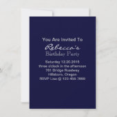 Strand-Türkisdamast-Seemann-Seeanker Einladung (Rückseite)